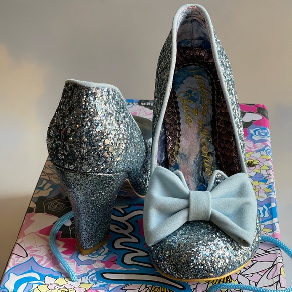 Irregular Choice Shoes - IRREGULAR CHOICE BRIDAL HEELS NICK OF TIME SOMETHING BLUE